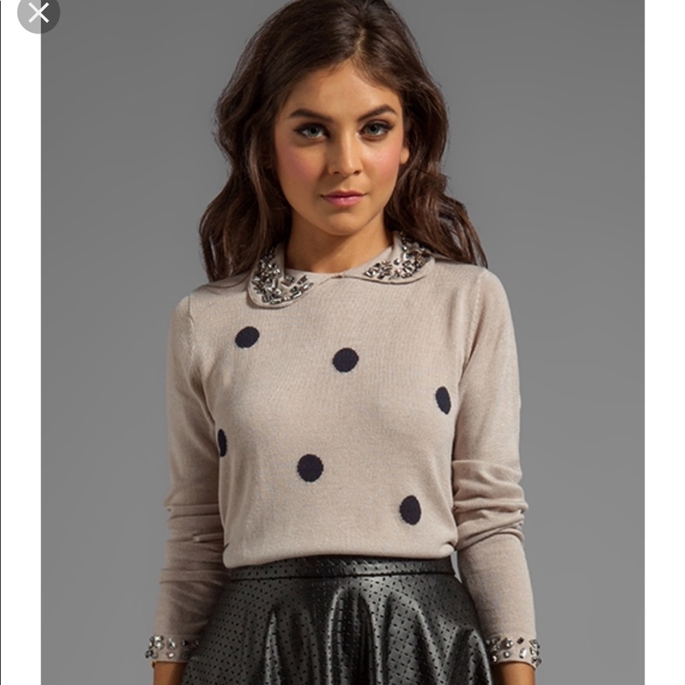 Paper Crown Lauren Conrad Jeweled Striped Top